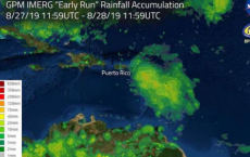 美国宇航局估计飓风多利安的降雨量很大