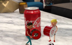 可口可乐汽水罐触发AR动画故事