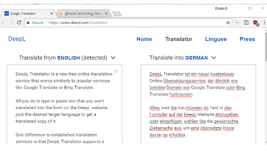DeepL Translator是一项新的免费在线翻译服务