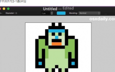 在Pixelmator中启用像素画笔以在Mac上绘制像素画