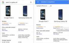 Google搜索正在获得新的手机比较工具