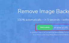 remove.bg应用程序自动删除桌面上的图像背景
