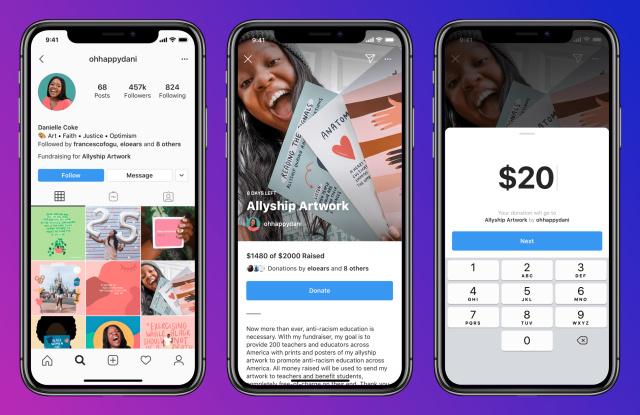 Instagram正在美国、英国和爱尔兰测试个人筹款活动