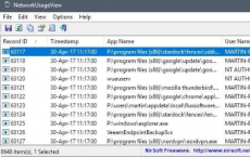 NetworkUsageView列出Windows网络使用情况数据