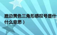 路边黄色三角形感叹号是什么标志（汽车黄色感叹号标志是什么意思）