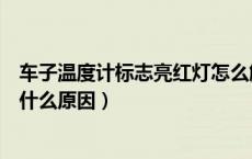 车子温度计标志亮红灯怎么解决（仪表盘温度计亮红灯了是什么原因）