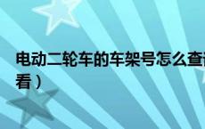 电动二轮车的车架号怎么查询（两轮电动车的车架号在哪里看）