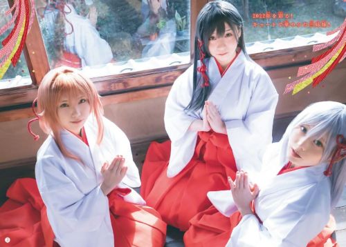 Enako、伊织萌、篠崎心组团COS元气少女缘结神，登上周刊少年Magazine