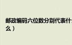 邮政编码六位数分别代表什么（邮政编码六位数分别代表什么）