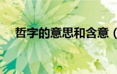 哲字的意思和含意（哲字的意思是什么）