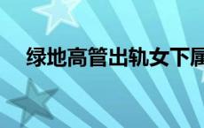 绿地高管出轨女下属（绿地高管什么梗）