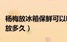 杨梅放冰箱保鲜可以吗（杨梅放冰箱保鲜可以放多久）