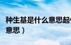 种生基是什么意思起什么作用（种生基是什么意思）