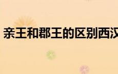 亲王和郡王的区别西汉（亲王和郡王的区别）