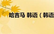 哈吉马 韩语（韩语哈吉马是什么意思）