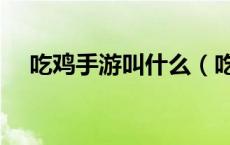 吃鸡手游叫什么（吃鸡手游叫什么名字）