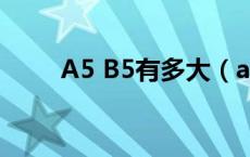 A5 B5有多大（a5 b5是多大尺寸）