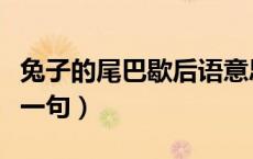 兔子的尾巴歇后语意思（兔子的尾巴歇后语下一句）