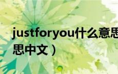 justforyou什么意思啊（justforyou什么意思中文）