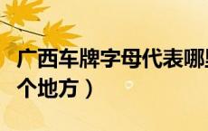 广西车牌字母代表哪里（广西车牌字母代表哪个地方）