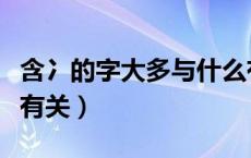 含冫的字大多与什么有关（含辶的字多和什么有关）