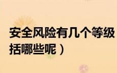 安全风险有几个等级（安全风险四个等级都包括哪些呢）
