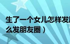 生了一个女儿怎样发朋友圈（自己生个女儿怎么发朋友圈）