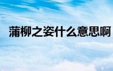 蒲柳之姿什么意思啊（蒲柳之姿什么意思）