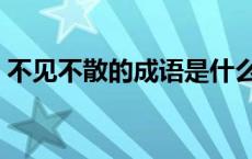不见不散的成语是什么（不见不散是成语吗）
