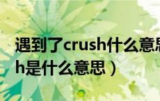 遇到了crush什么意思（我今天遇到一个crush是什么意思）