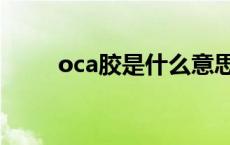 oca胶是什么意思（oca胶是什么）