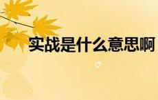 实战是什么意思啊（实战是什么意思）