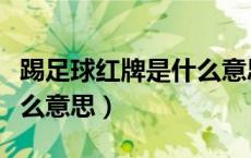 踢足球红牌是什么意思（足球比赛中红牌是什么意思）
