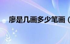 廖是几画多少笔画（廖廖几笔什么意思）