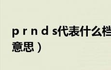 p r n d s代表什么档位（p档n档d档r档什么意思）