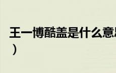 王一博酷盖是什么意思（王一博酷盖是什么梗）