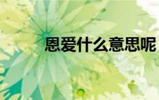 恩爱什么意思呢（恩爱什么意思）