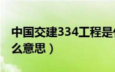 中国交建334工程是什么意思（334工程是什么意思）
