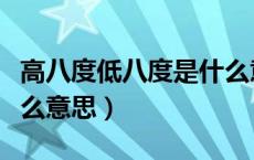 高八度低八度是什么意思（高八度低八度是什么意思）