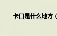 卡口是什么地方（卡口是什么意思）