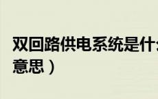 双回路供电系统是什么意思（双回路供电什么意思）