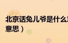 北京话兔儿爷是什么意思（北京兔儿爷是什么意思）