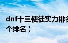dnf十三使徒实力排名（DNF的十使徒是哪十个排名）