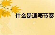什么是速写节奏（什么是速写本）