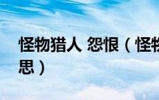 怪物猎人 怨恨（怪物猎人里怨念物是什么意思）