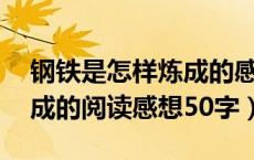 钢铁是怎样炼成的感悟50字（钢铁是怎样炼成的阅读感想50字）