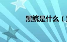 黑鲩是什么（黑魆魆的什么）
