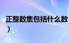 正整数集包括什么数（正整数集包括什么数字）