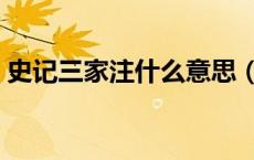 史记三家注什么意思（史记三家注是哪三家）