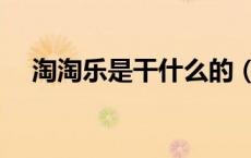 淘淘乐是干什么的（乐淘淘是做什么的）